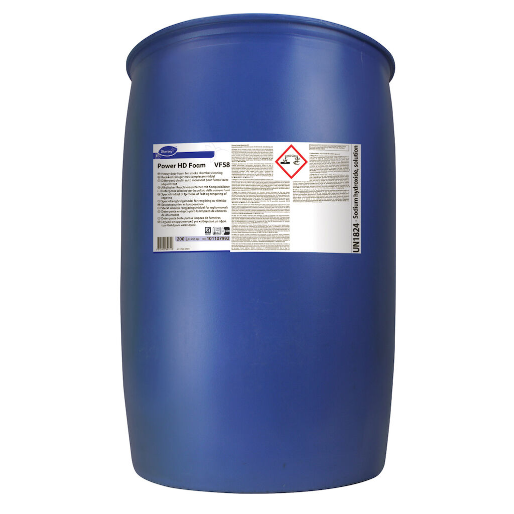 Power HD Foam VF58 200L - Voimakkaasti emäksinen vaahtopesuaine erityisen likaisille pinnoille, kuten savustusuuneille